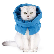 Cat Anti Lick Scarf Warm Pet Elizabethan Collar Adjustable Anti-Bite Surgery Anti-Lick Wound Healing. M(20-35)