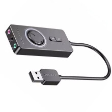 VENTION USB External Sound Card USB to 3.5mm Audio Adapter USB to Earphone Microphone for Computer Laptop Sound Card