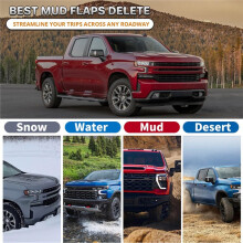 4pcs Front and Rear Mud Guard Set Mud Flap Delete for Chevy Silverado 2019-2025,Mud Guards for Silverado 1500