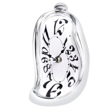 Art Inspired Wall Clock Melted Clock Decoration, Gift Used for Decorative Home Shelf Desk Tabletop Wall Clock B