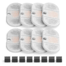 Replacement Cat Water Fountain Filters for PETLIBRO Capsule Pet Water Fountain 71oz/2.1L Pet Water Dispenser Filters 8+8