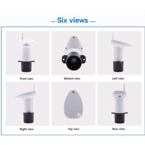 Wireless Water Level Indicator Gauge Water Tank Sensor Liquid Level Sensor Digital Thermometer Clock Water Level Meter 1