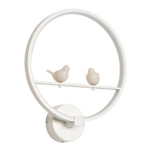 18W 3000K Varmt Ljus Två Fåglar Ring LED Vägglampa LED Modern Vägglampa för Vardagsrum Sovrum Sängbelysning Vit