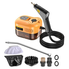 Hocheffizienter Handdampfreiniger mit Fortschrittlicher Sterilisation für Klimaanlagen im Haushalt, im Auto oder in der Küche, EU-Stecker, Orange