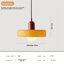 Modern Pendant Light Glass Home Decorative Lamp for Restaurant Bedroom Study Indoor Hanging Illumination Luminaires A