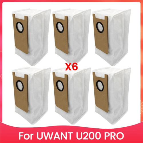 6PCS Dust Bag Set for Uwant U200 Pro Sweeping and Mopping Robot Dust Bag Accessories Replacement Parts