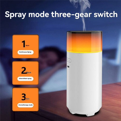 LED Light Humidifier Aromatherapy Machine USB Silent Essential Oil Diffuser Night Light Misting Air Humidifier Black 1