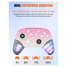 Multi-Platform Wireless Game Controller for PS Android IOS PC Ergonomic Joystick with Dual Vibration A