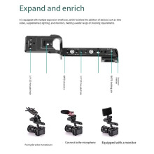 XLR-Handgreepunit, Handgreepverlengstuk voor FX3 FX30, Verlengbeugel met Flitsschoen A
