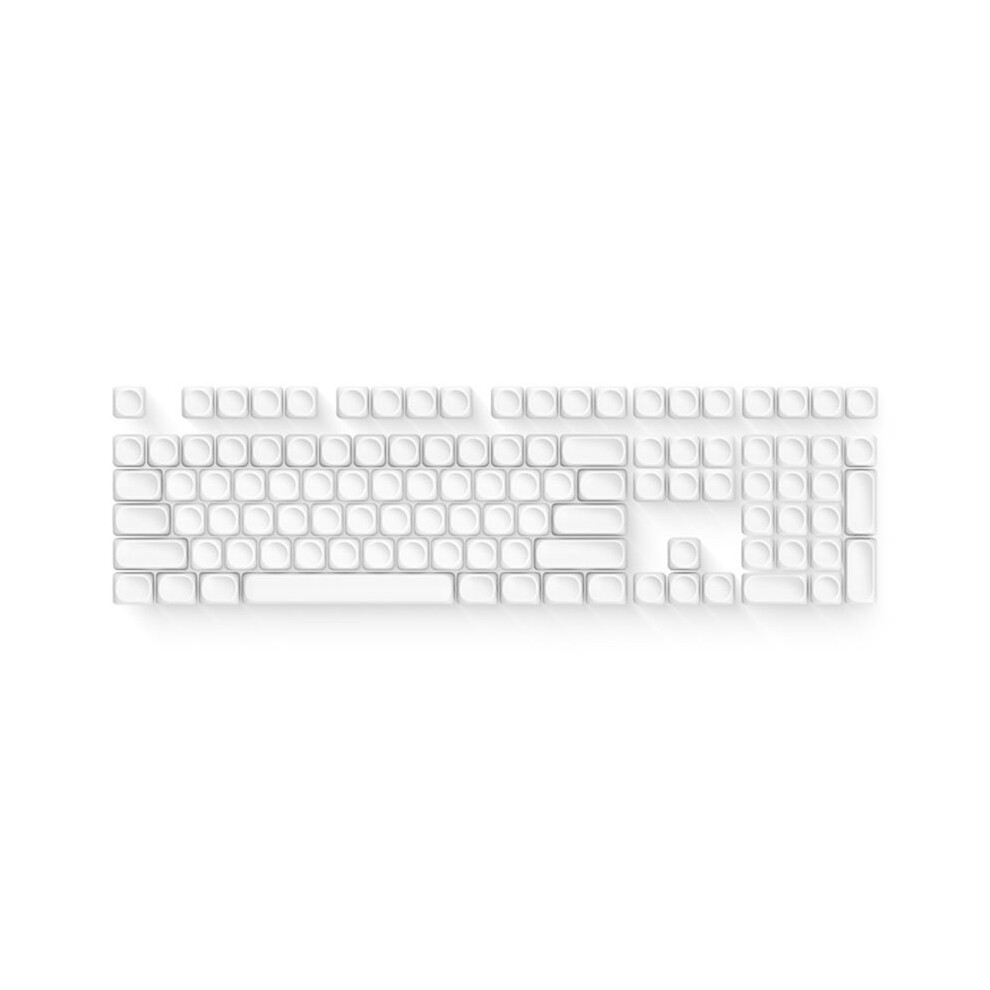 Blank Keycaps Moa Profile Personalized Pbt Dye Sublimation Keycap Set For Mx Mechanical Keyboard 108 Keys White 6034021334763