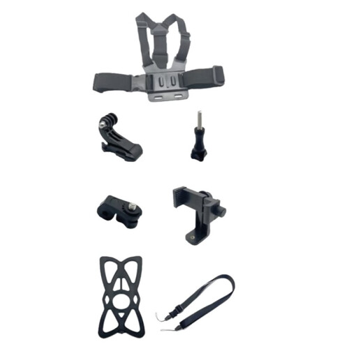 7 in 1 Action Camera Kit Chest Strap Mount Phone Holder Adjustable Live Phone Strap Mount for Cycling Skiing