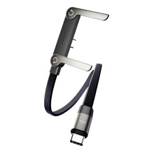 240W Fast Charging Foldable Phone Holder Data Cable Fast Charging Cable with Adjustable Phone Stand for Desk Travel