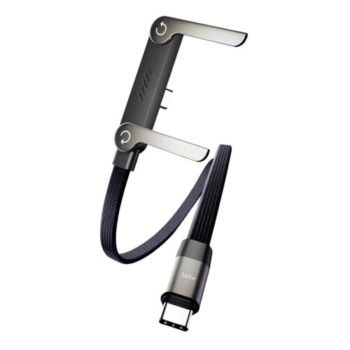 240W Fast Charging Foldable Phone Holder Data Cable Fast Charging Cable with Adjustable Phone Stand for Desk Travel