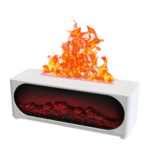 Aromatherapy Simulated Fireplace Flame Humidifier with Audio and Atmosphere Light Humidifier US Plug
