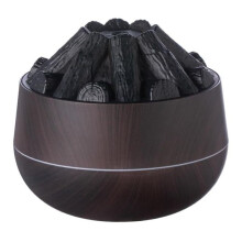 300ml Bonfire Humidifier USB Noiseless Flame Essential Diffuser Auto-Off for Home Office Gym Dark Wood Grain