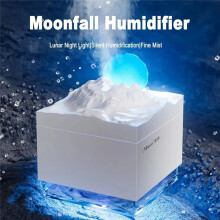 Diffuseur D'Arômes, Humidificateur à Brume Fraîche, Lampe LED de Lune, Diffuseur D'Huiles Essentielles et Veilleuse Rose