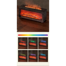 Fireplace Diffusers for Essential Oils Fireplace Humidifier with Remote Bonfire Flame Diffuser 7 Colors Light B