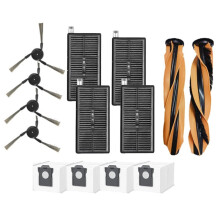 14PCS for  Mova Z60 Ultra Robot Vacuum Cleaner Parts Main Brush Dust Bags Side Brush HEPA Filter