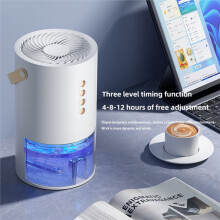 Déshumidificateur Portable pour la Maison, la Chambre et le Sous-: Appareil de Contrôle de L'Humidité avec Lumière Colorée et Prise Européenne A