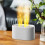 Flame Diffuser with Dynamic Lighting Intelligent Control 7-Hole Streamer Humidifier for Desktop Bedroom White 6