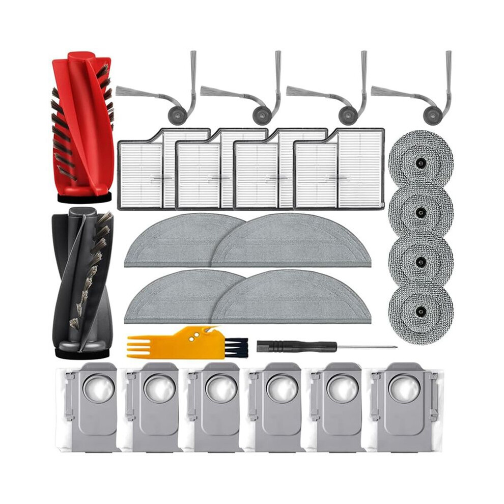 26Pcs For Saros 10 / S9 Maxv Ultra / G30 Vacuum Cleaner Parts Main Side Brush Hepa Filter Mop Pad Dust Bag 6033231063401
