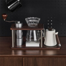 Koffiefilterstandaard, Schenkkoffiestation, Veelzijdige Organizer, Houten Keukengerei Organizer met Basis, Koffiefilterhouder