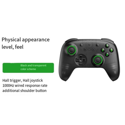 Wireless Gaming Controller  Hall Gamepad Joystick for PC Windows 10/11 PA6 Self-Lubricating 1000Hz 1