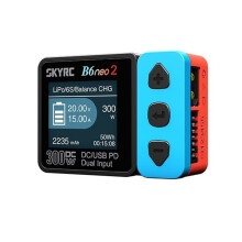 SKYRC B6neo 2 Charger Multi-Function Charger 300W PD 80W LiPo/LiFe/Lilon/LiHV/NiMH/NiCd/Pb Battery Charger A