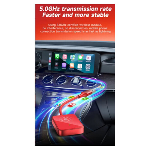 Car Wireless Android Auto Carplay 2in1 Box Wired to Wireless Dongle Plug& CarPlay Android Auto   Adapter