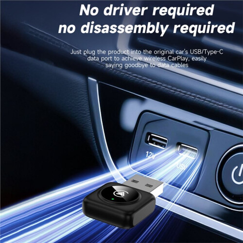 Car Wireless Carplay Android Auto 2in1 Box Plug& Wired to Wireless Dongle Android Auto CarPlay   Box 2