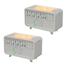 White Noise Speaker Air Aroma Diffuser Humidifier with 8 Effect&Simulation Flame Noise Speaker Light