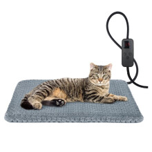 Verwarmd Kattenbed, Waterdicht, Instelbare Temperatuur, Verwarmingskussen voor Honden en Katten, Elektrisch Verwarmingskussen voor Huisdieren