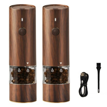 Rechargeable Salt and Pepper Grinder Set Electric Gravitys Electric Salt & Pepper Grinder Adjustable Thickness