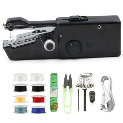 Handheld Sewing Machine Portable  Hand Held Sewing Machine Cordless Electric Stitching DIY Hand Sewer Machine