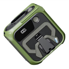 10000mAh Wearable Fan Waist Fan 5 Speed USB Rechargeable Waist Clip Fan Emergency Mobile Power for Outdoor Green
