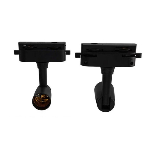 Adjustable  Track Light Black and White Single Phase Bulb Replaceable Plastic Track Light DIY Accessories 2