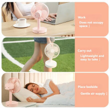 USB Charging Fan Applies to Bedroom, Bedside, Office Desktop Handheld Fan Outdoor Charging Portable Fan A