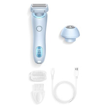 Rasoir Électrique 2 en 1 pour Femme, Épilateur Domestique, Tondeuse Électrique - Portable, Humide et Sec, pour un Soin Complet Du Corps