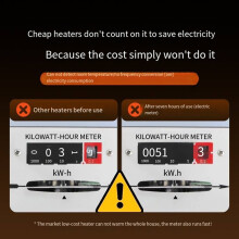 1500W Slimme Ruimteverwarmer, Krachtige PTC-Keramiek, Snelle Verwarming, 4 Instellingen, voor Thuis, Kantoor, Slaapkamer, Stekker (VS)