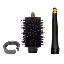 For FlexStyle Long Curling Iron Conical Barrels&Smoothing Brush Set Curling Iron Textured Wave Smooth Hair Style A