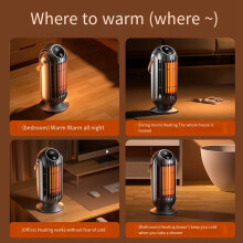 Chauffage D'Appoint Intelligent de Bureau 1500 W, Puissant, Céramique PTC, Chauffage Rapide, 4 Niveaux de Chaleur, pour la Maison, le Bureau ou la
