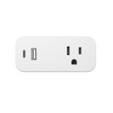 Tuya WiFi-Stopcontact 16A Multifunctionele Wandcontactdoos USB Type A + Type C voor Thuis, Binnen, Amerikaanse Stekker