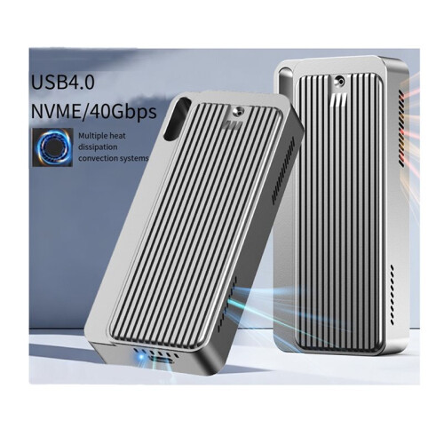 Case per SSD NVMe M.2 USB4.0 da 40 Gbps Compatibile con Thunderbolt4/3 USB4, Supporta Dimensioni SSD 2280 B+M M-Key 2