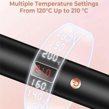 3 in 1 Ionic Hair Curler, Professional Curling Iron,Heated Styling Brush,Anti-Scald Thermal Brush, Curling Wand US Plug