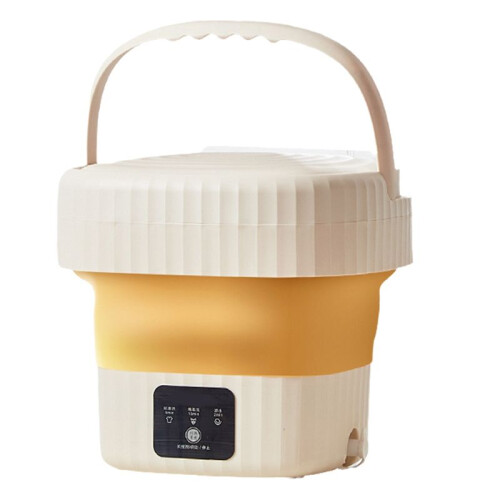 Folding Washing Machine Large Capacity Folding  Small Washing Machine Washing Socks Washing Machine US Plug Yellow