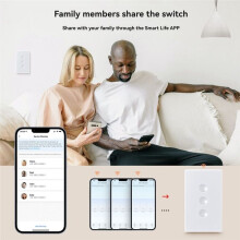 Zigbee Weißer Touch-Schalter 110-240 V 2.5D Konkav-Stil Zigbee3.0 Signalverstärker Funktioniert mit Alexa Home 4-Gang