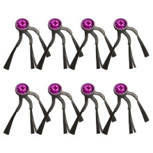 Brosses Latérales pour Aspirateur Robot Autovideur pour Midea V16 / pour J15 Evo Ultra - Pièces Détachées - Brosses de Bord en Nylon (8 Pièces)