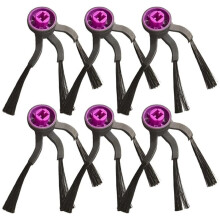 Brosses Latérales pour Aspirateur Robot Autovideur pour Midea V16 / pour J15 Evo Ultra - Pièces Détachées - Brosses de Bord en Nylon (6 Pièces)