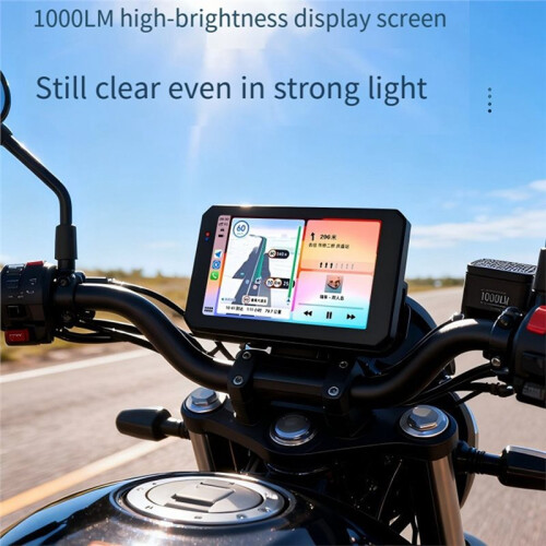 Motorcycle 5 Inch Display Wireless CarPlay Android Auto Palyer Motorcycle Navigation Screen Portable Digital Display 1
