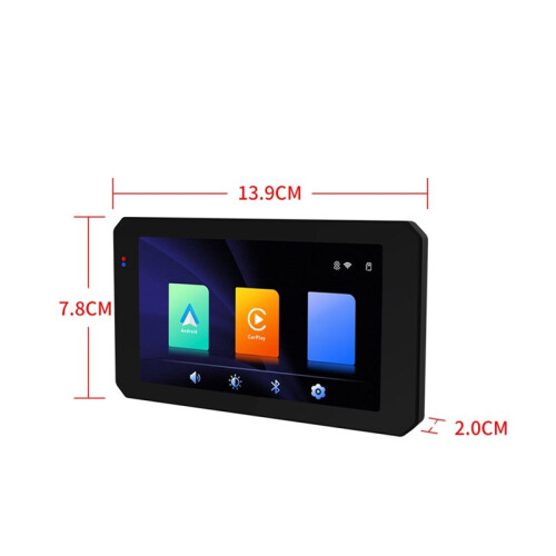 Motorcycle 5 Inch Display Wireless CarPlay Android Auto Palyer Motorcycle Navigation Screen Portable Digital Display 2